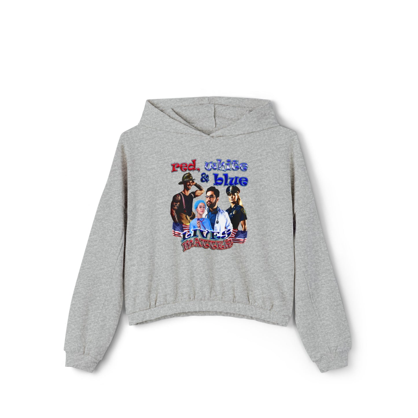 rw&b lives matter - Women's Cinched Bottom Hoodie