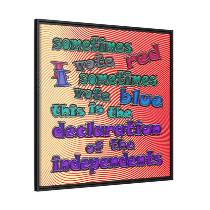 declaration of the independents - framed canvas art (yellow-orange wave)