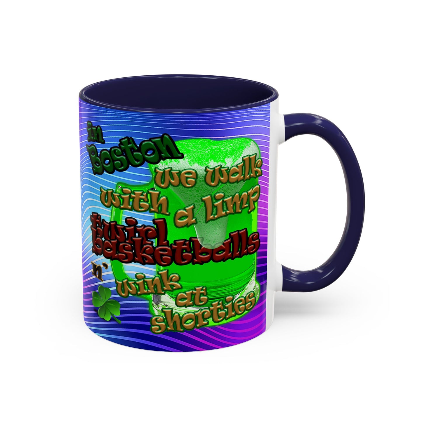 celtics logo - Accent Mug (purple wave)
