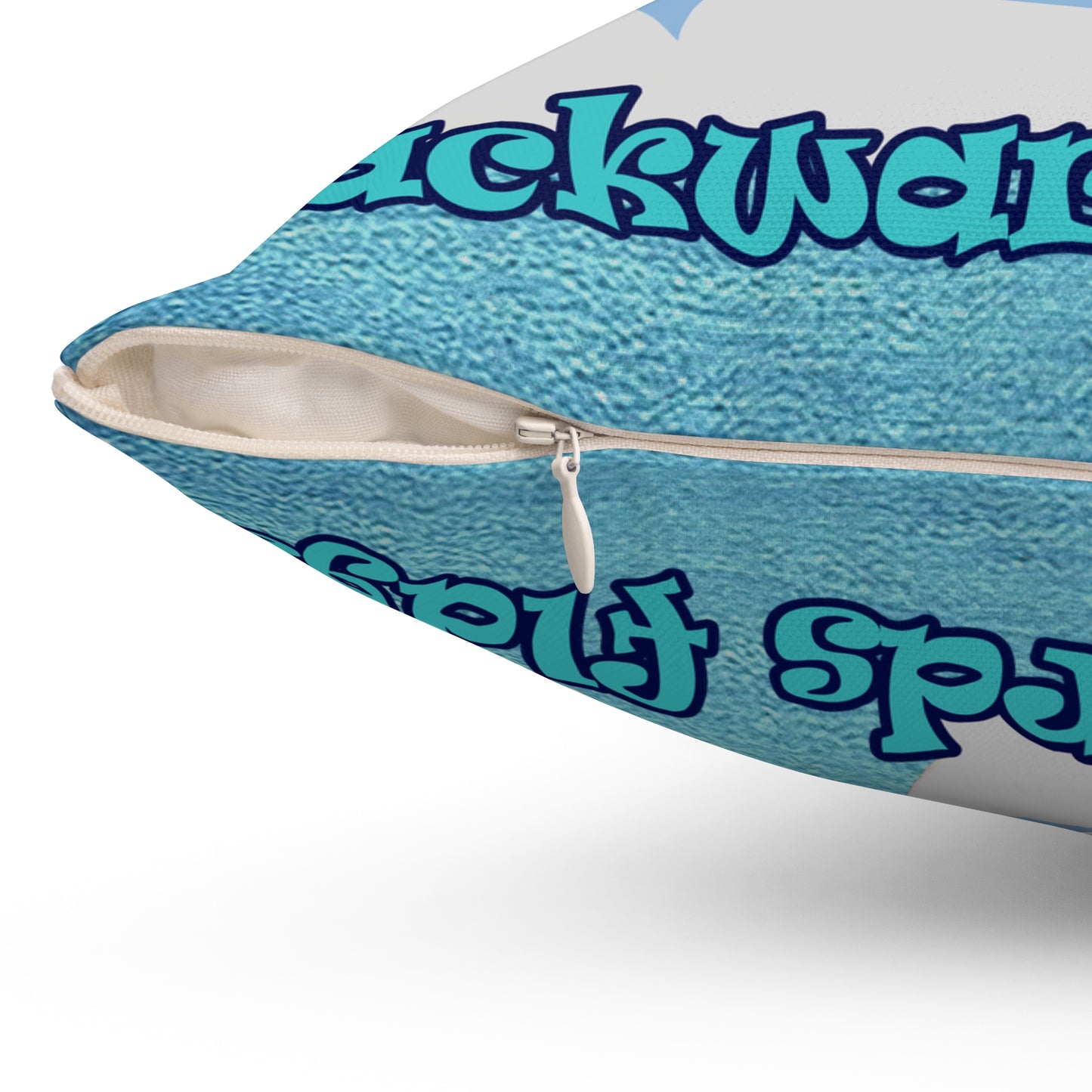 shoot for the stars - Spun Polyester Square Pillow - (faded blue)