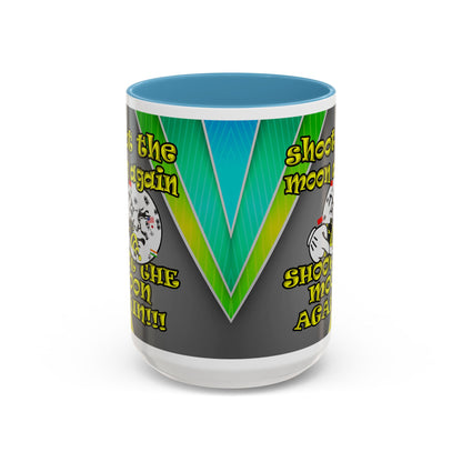 shoot the moon again - Accent Mug (rainbow split)
