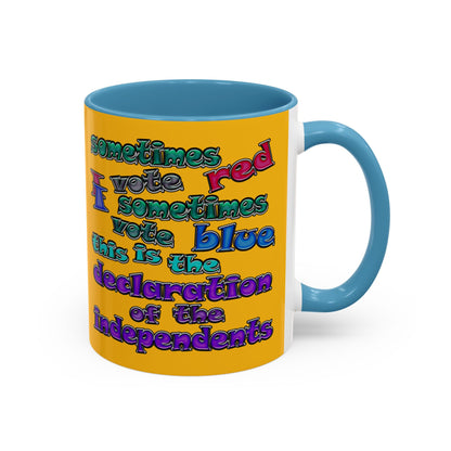 declaration of the independents - Accent Mug (yellow)