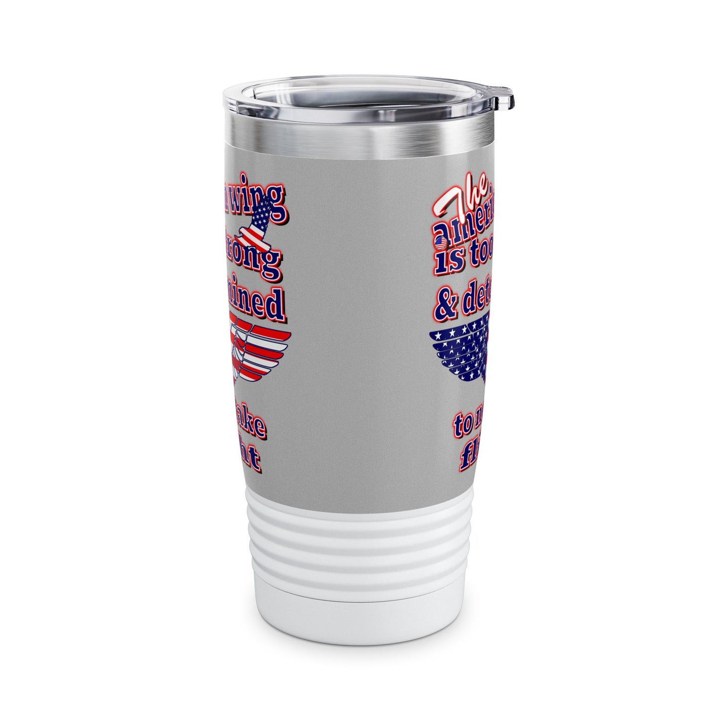 american wing - Ringneck Tumbler, 20oz (light grey)