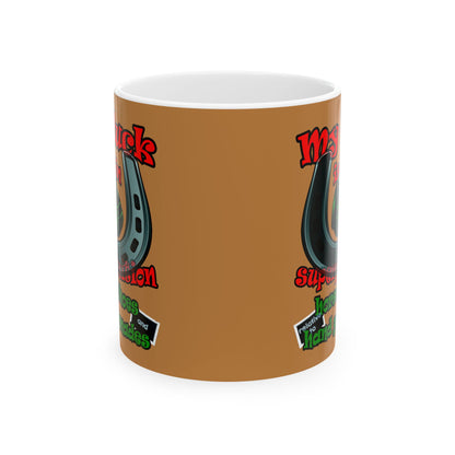 my luck - White Mug (light brown)