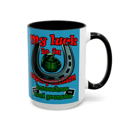 my luck - Accent Mug (turquoise)