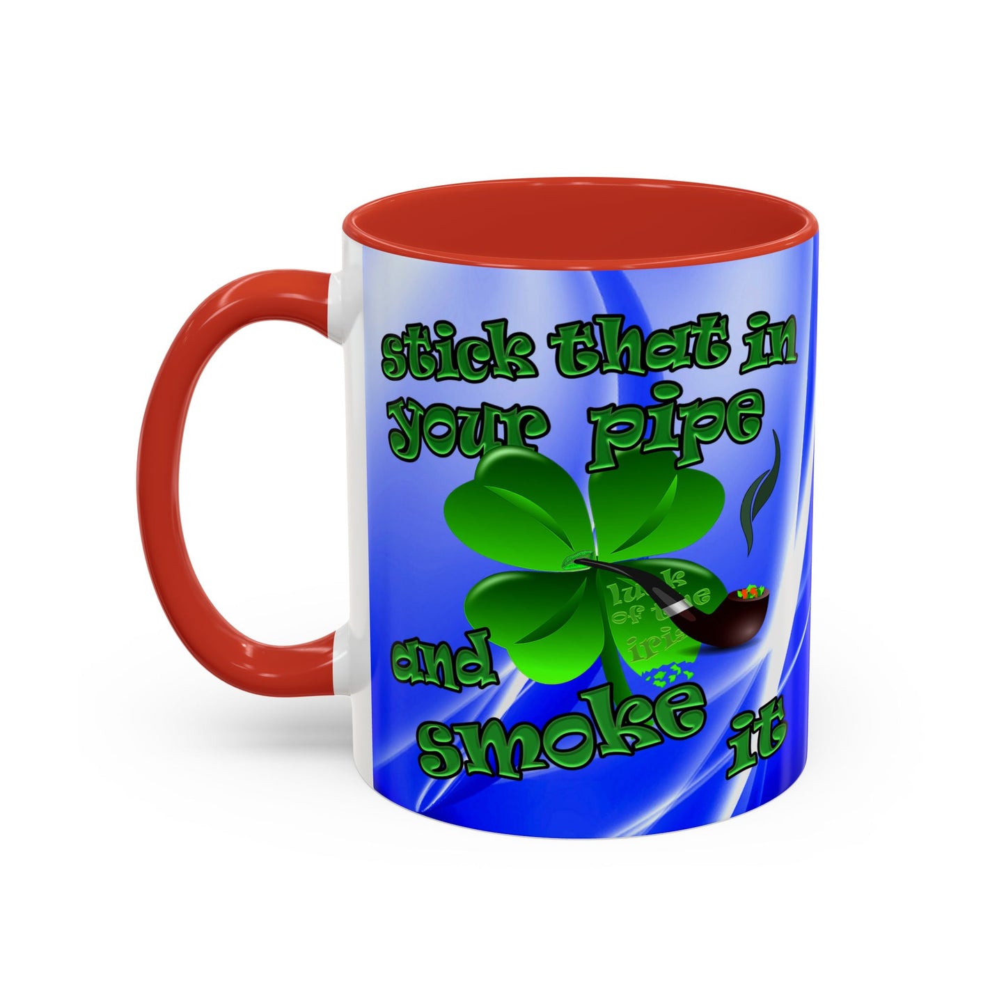 celtics logo - Accent Mug (blue-white wave)