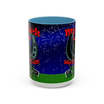 my luck - Accent Mug ('snoops' background)