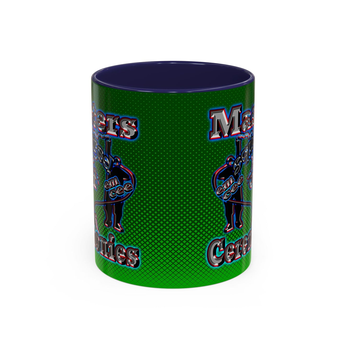 em cee squared - Accent Mug (logo green)