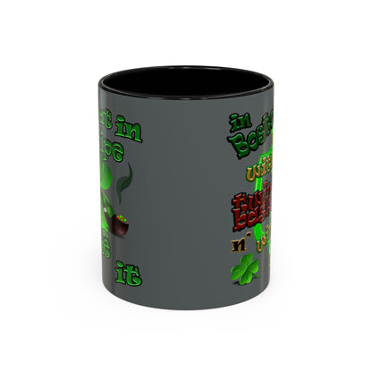 celtics logo - Accent Mug (dark grey)