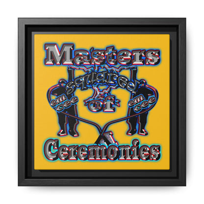 em cee squared - framed canvas art (yellow)