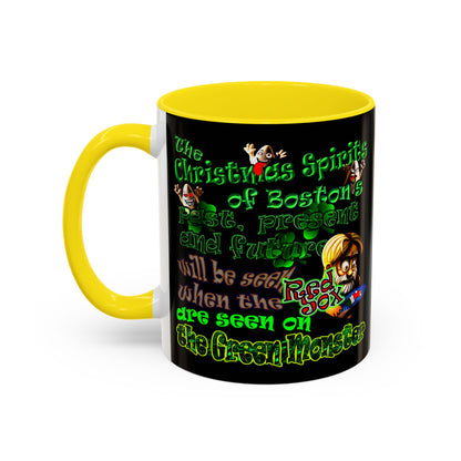 christmas spirits of boston - Accent Mug (black)