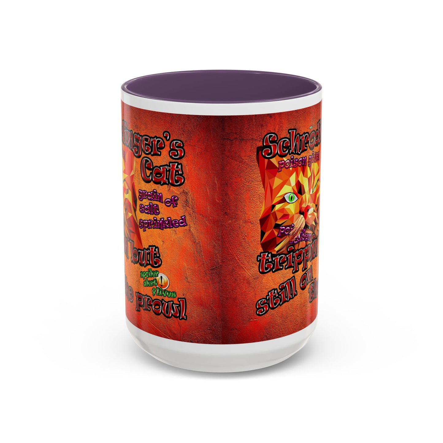 schrodinger's cat - Accent Mug (burnt orange)