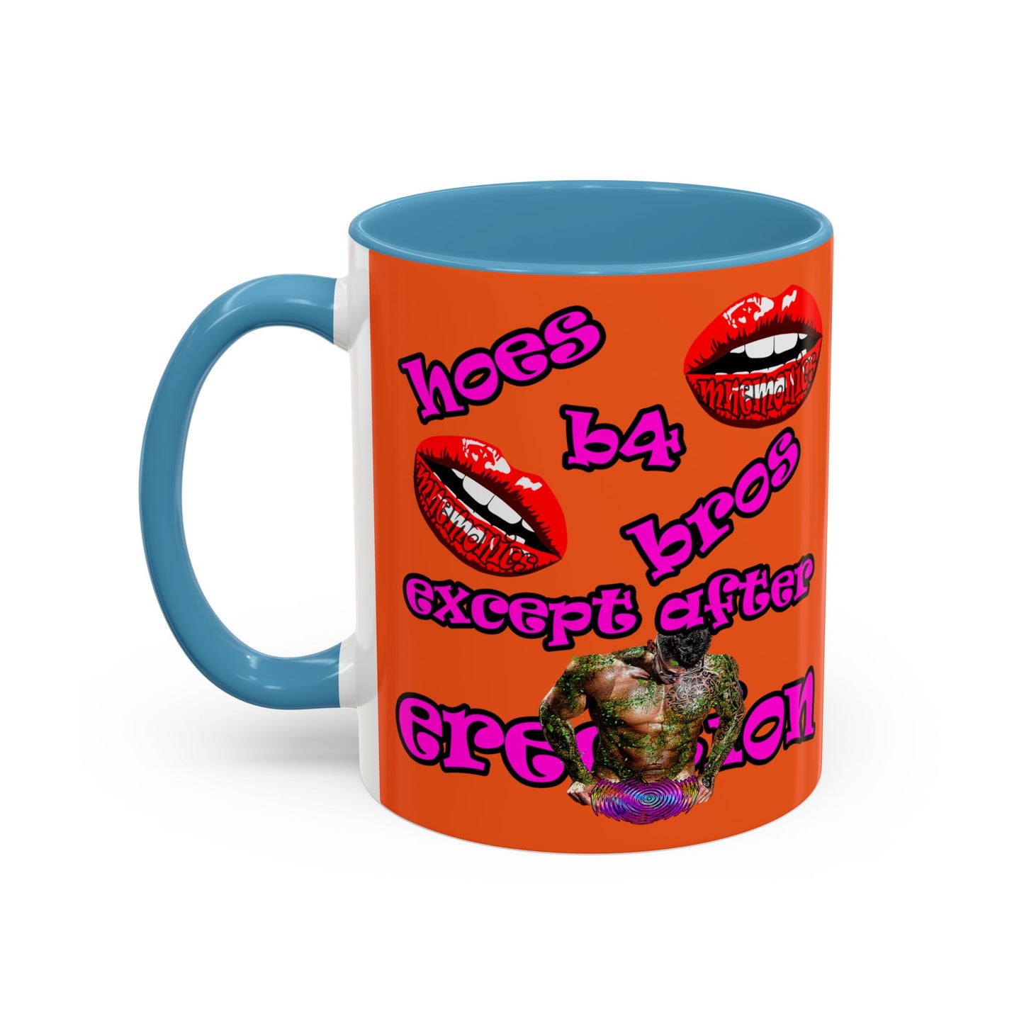 hoes b4 bros - Accent Mug (orange)