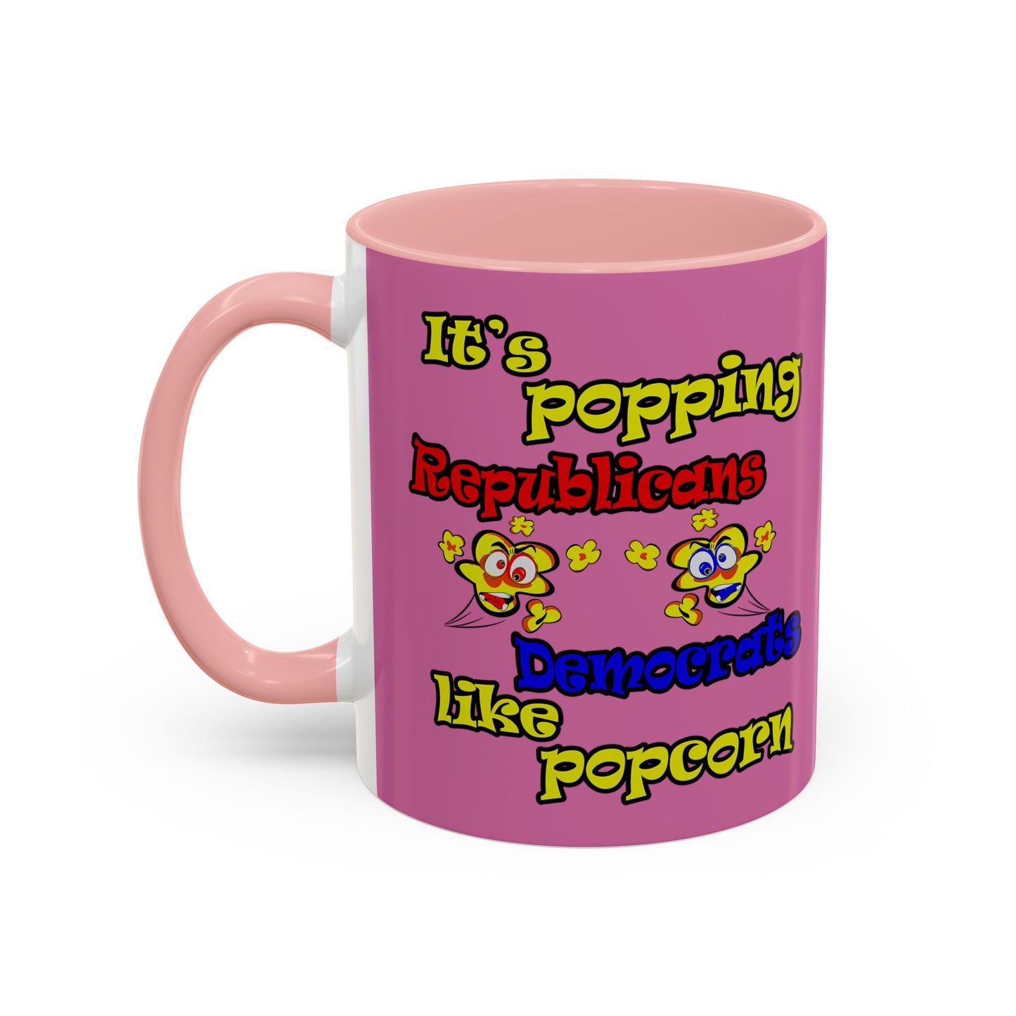 popping like popcorn - Accent Mug (light pink)