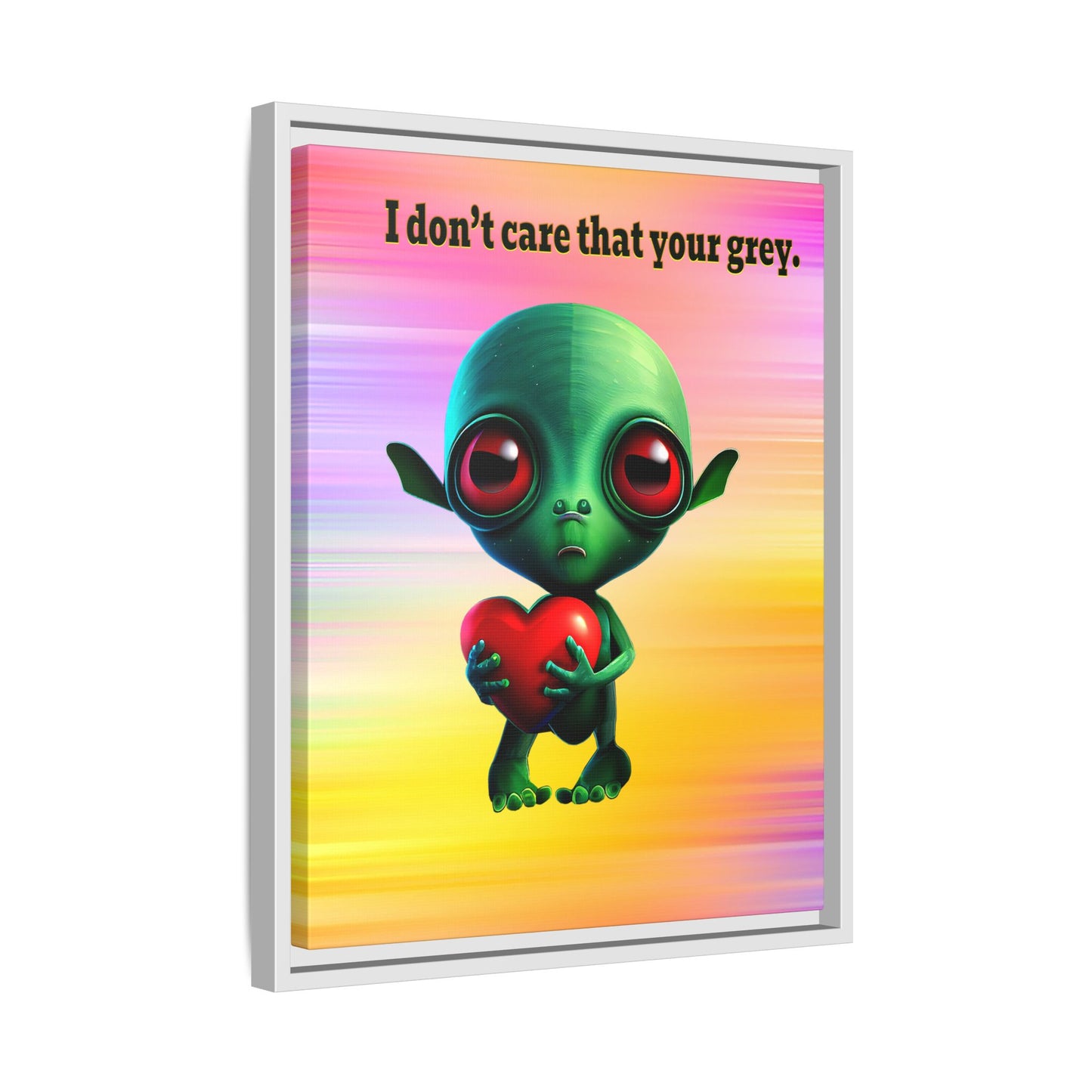 I don't care that your grey - framed canvas art (color blur)
