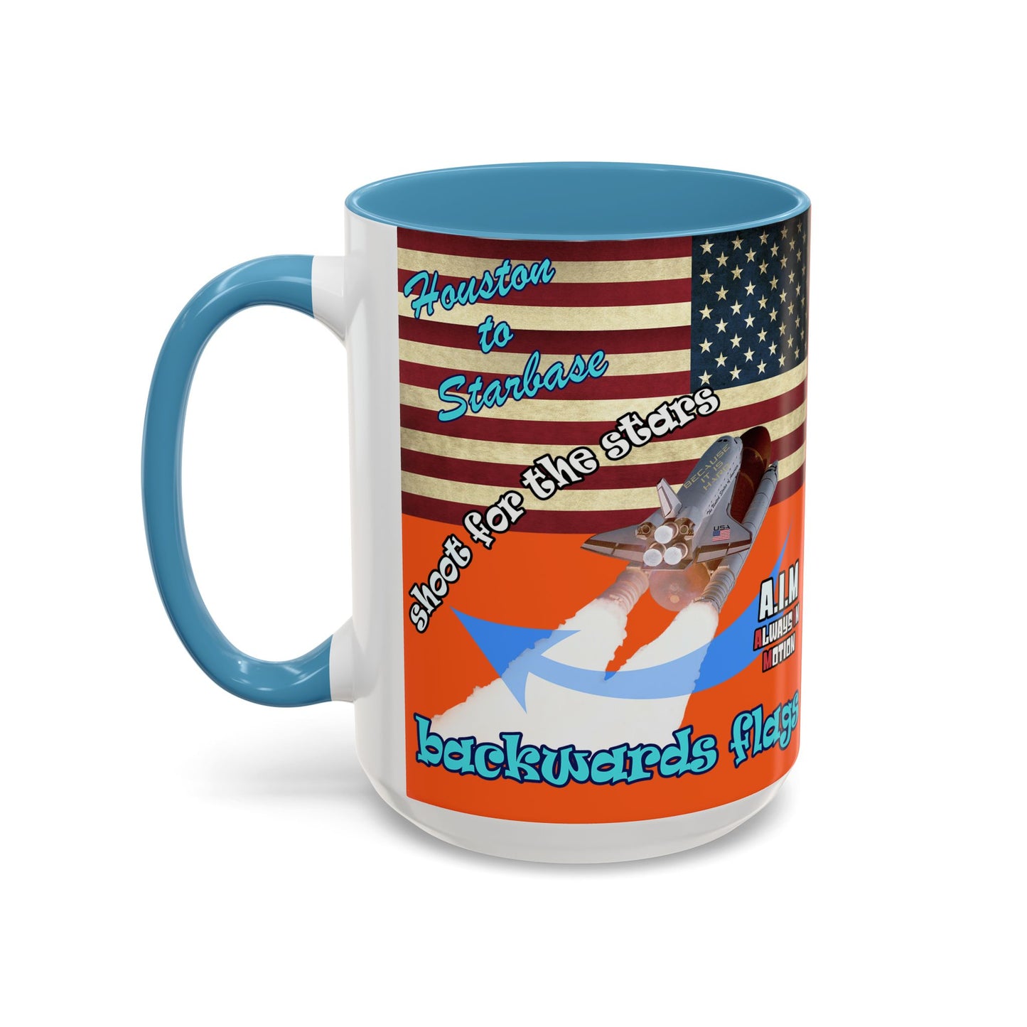 shoot for the stars - Accent Mug (orange)