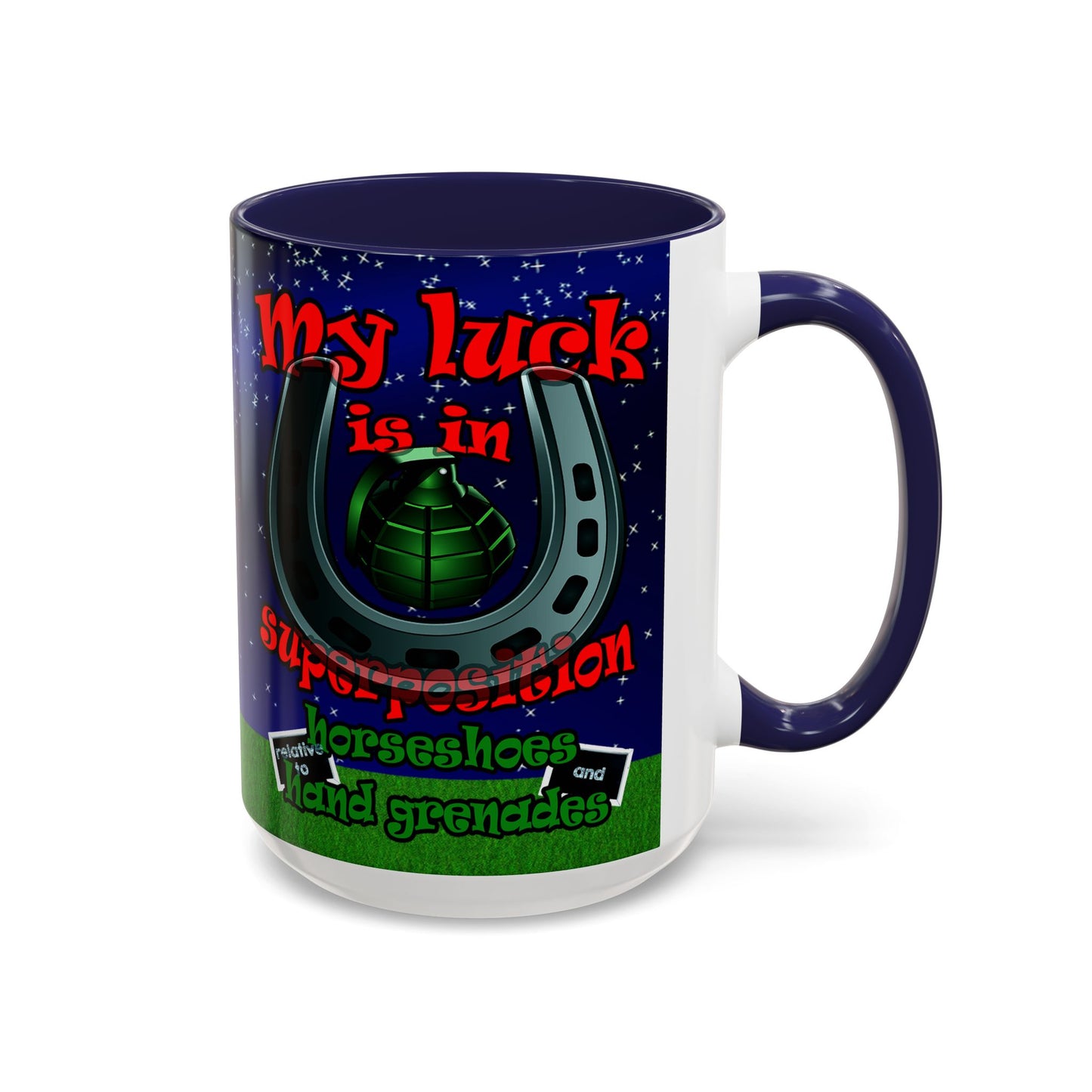 my luck - Accent Mug ('snoops' background)