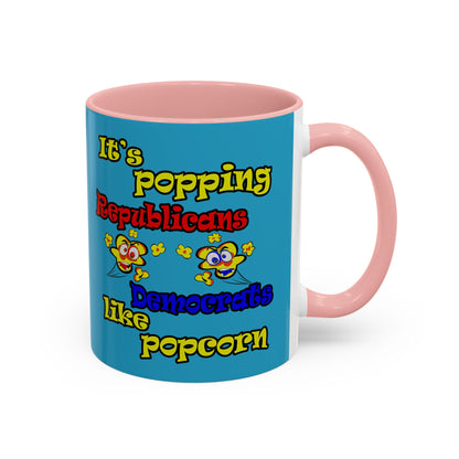 popping like popcorn - Accent Mug (turquoise)