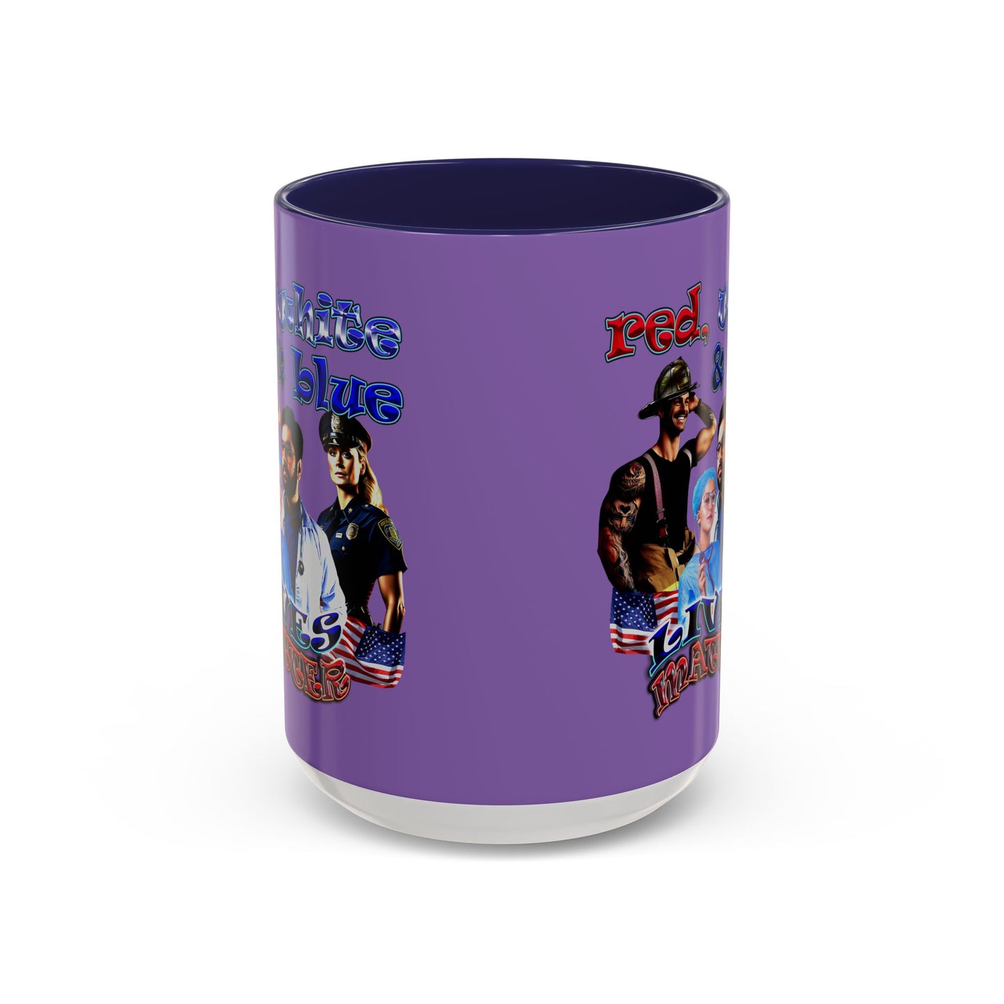 rw&b lives matter - Accent Mug (light purple)