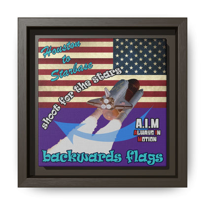 shoot for the stars - framed canvas art (purple)