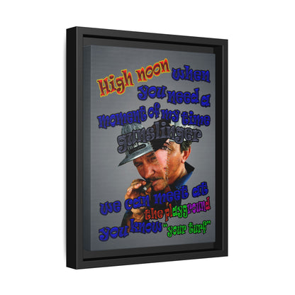 high noon - framed canvas art (grey-light grey)