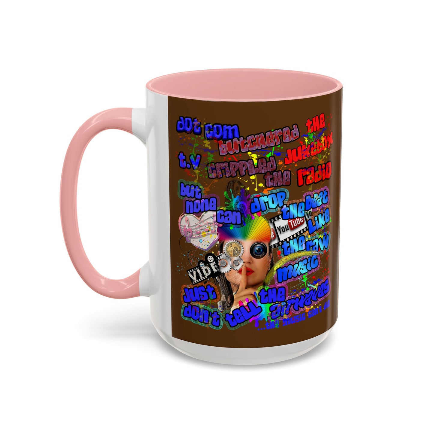 drop the beat - Accent Mug (brown)