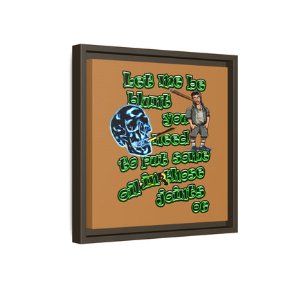 og - framed canvas art (light brown)