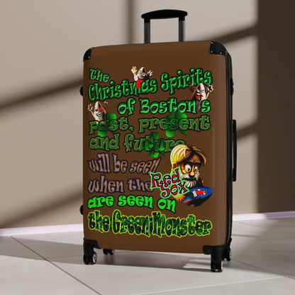 christmas spirits of boston - Suitcase (brown)