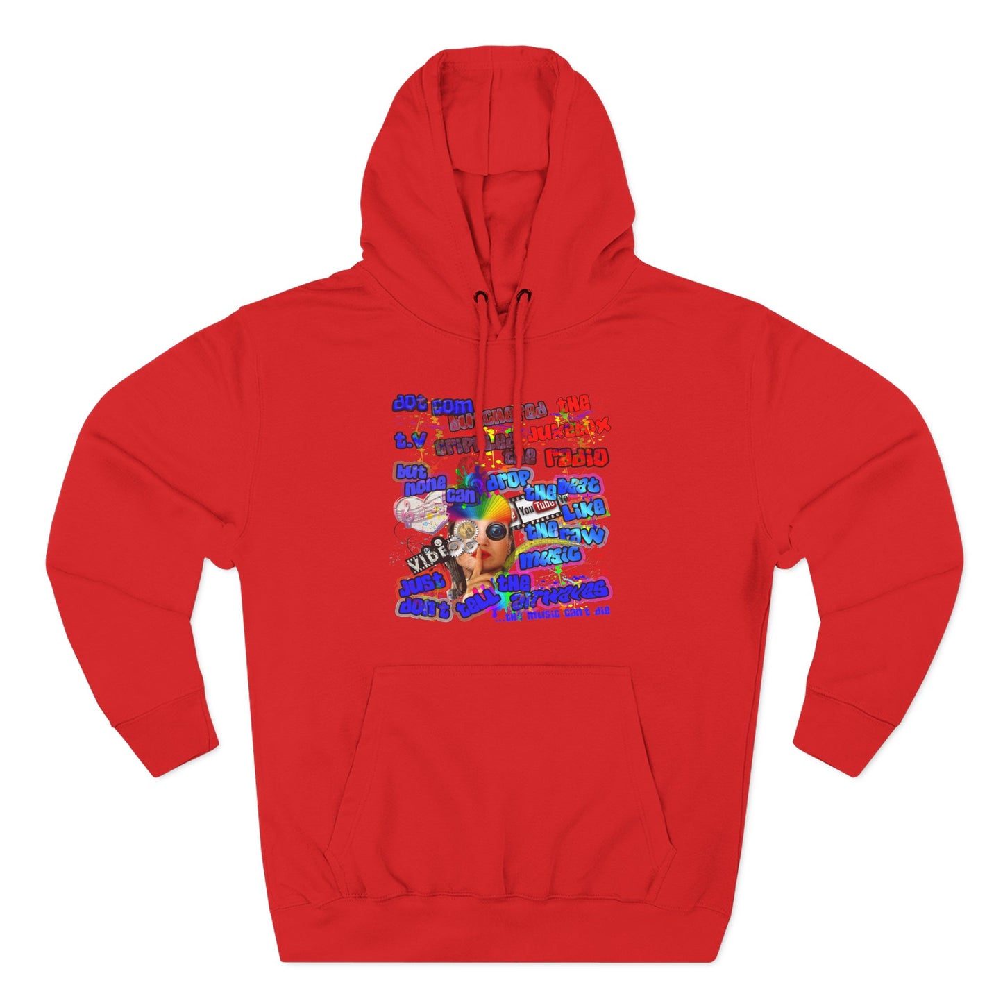 drop the beat - Three-Panel Fleece Hoodie
