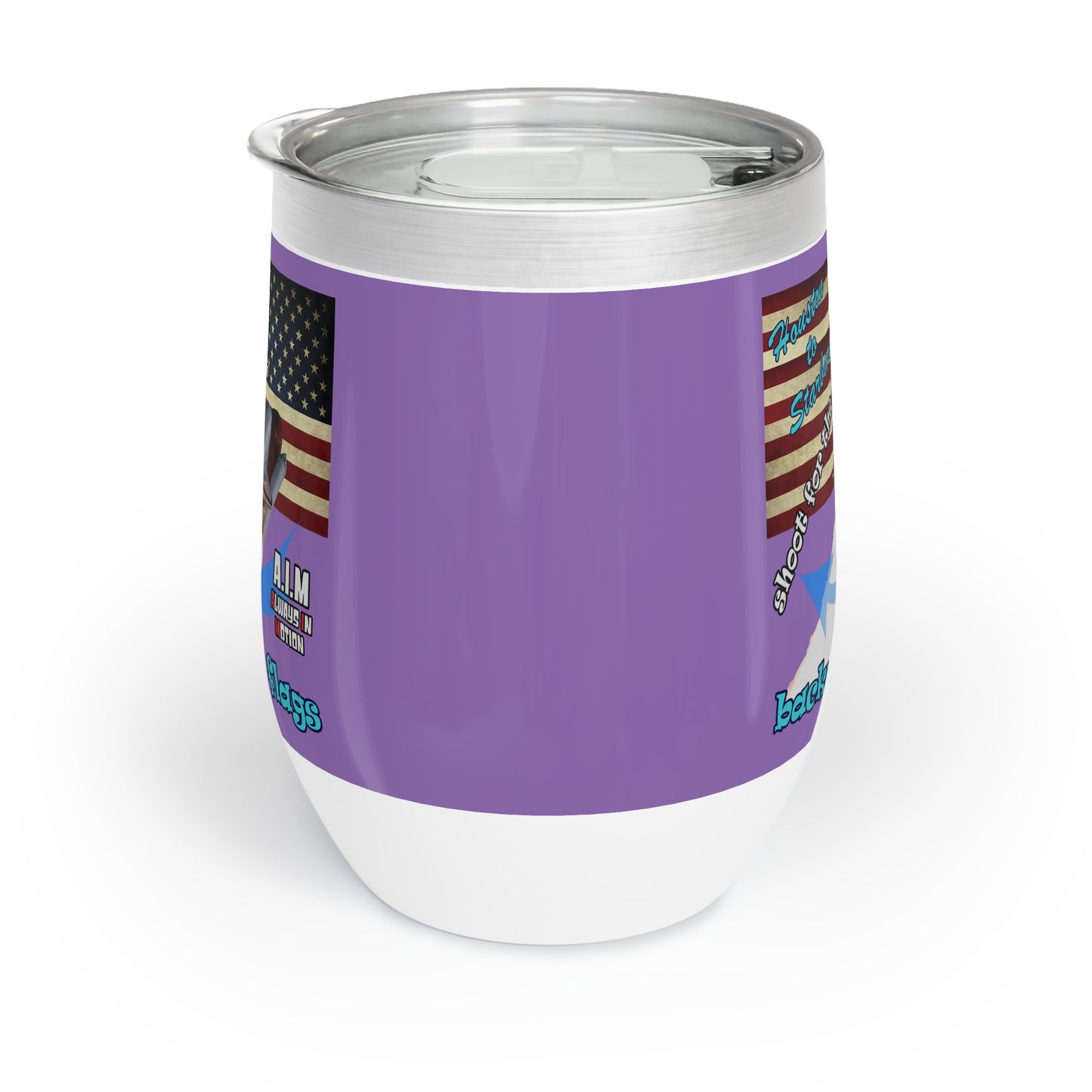 shoot for the stars - Chill Wine Tumbler (light purple)