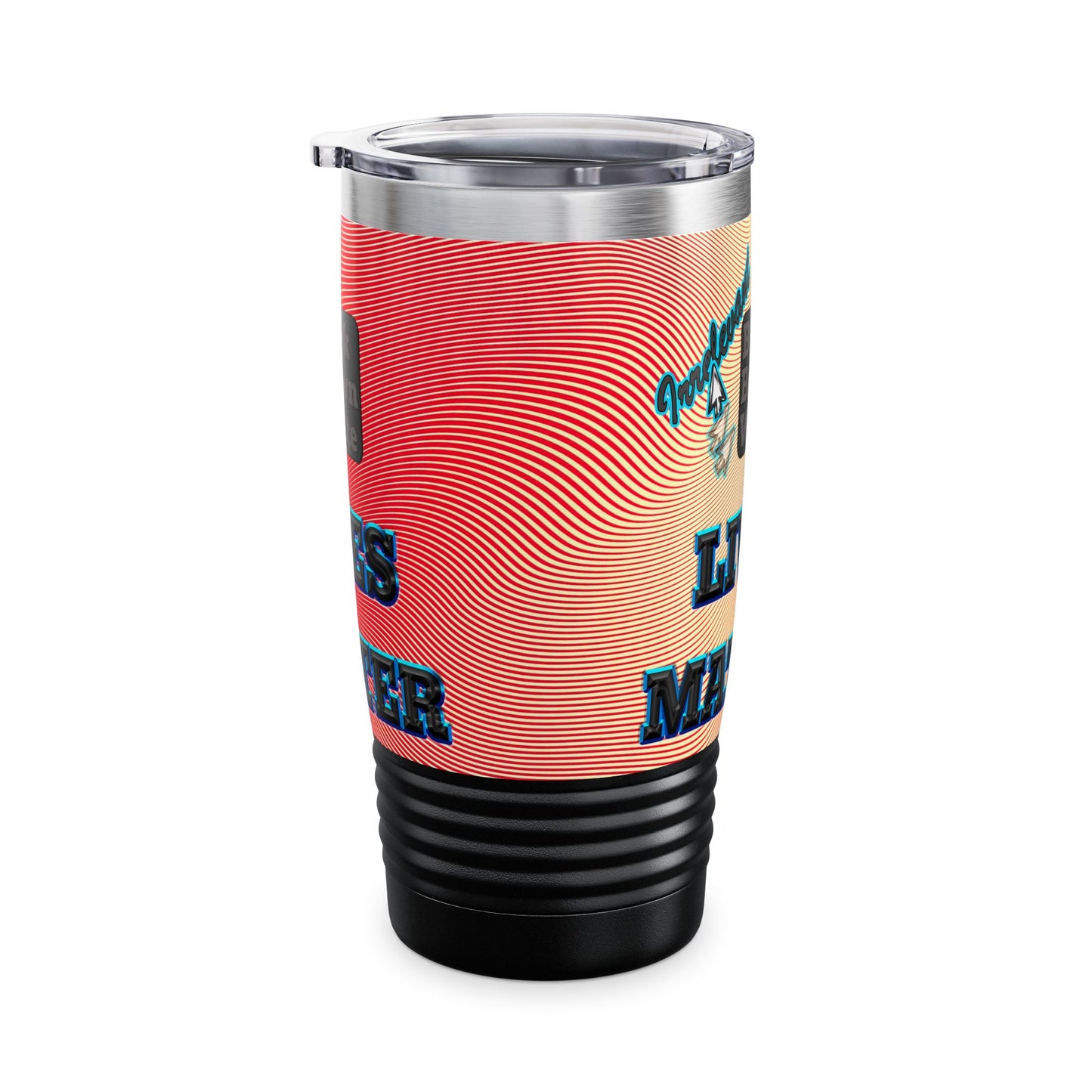 irrelevant - Ringneck Tumbler, 20oz (yellow-orange wave)