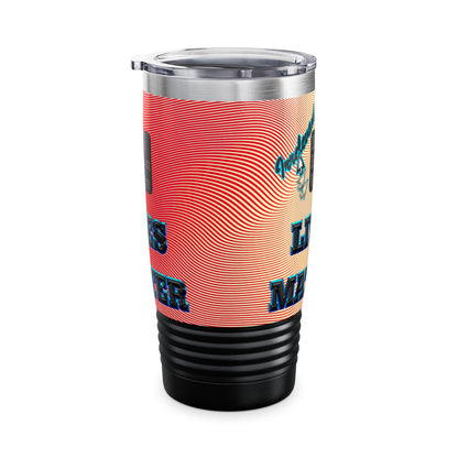 irrelevant - Ringneck Tumbler, 20oz (yellow-orange wave)