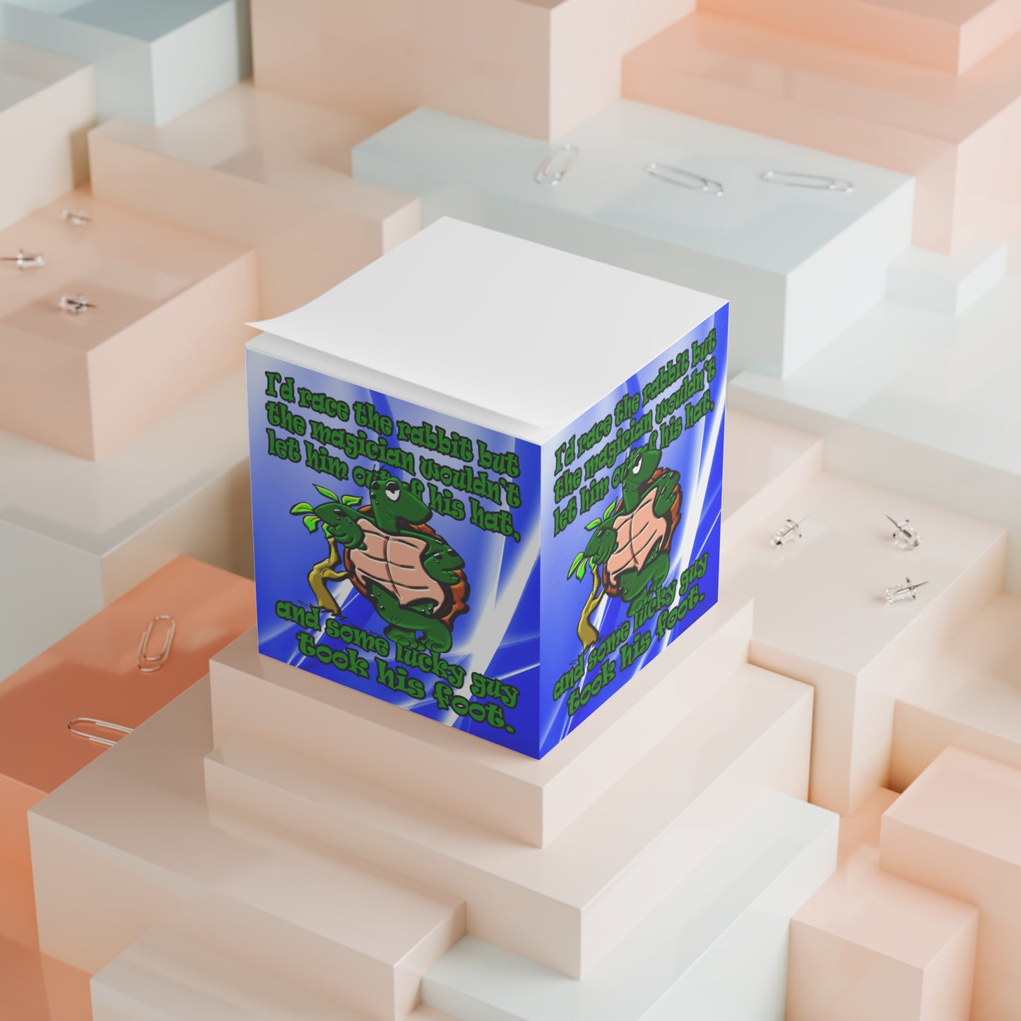 turtle race - note cube (blue-white wave)