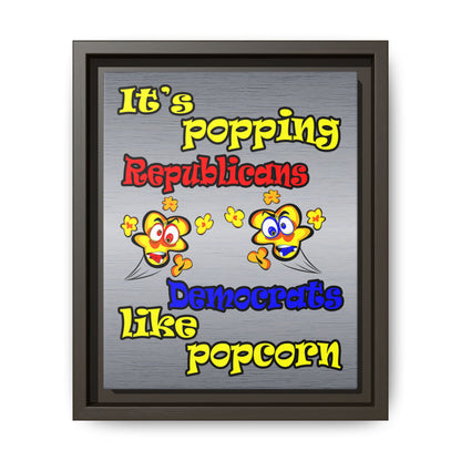 popping like popcorn - framed canvas art (brushed nickel)