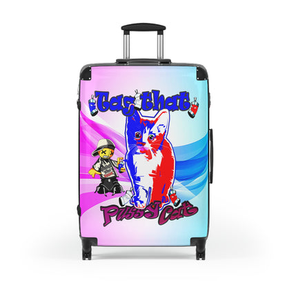 tag that - Suitcase (light blue-pink wave)