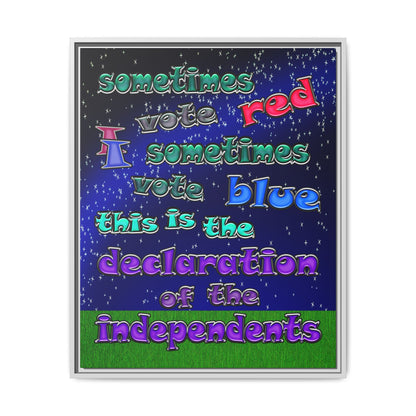 declaration of the independents - framed canvas art ('snoops' background)