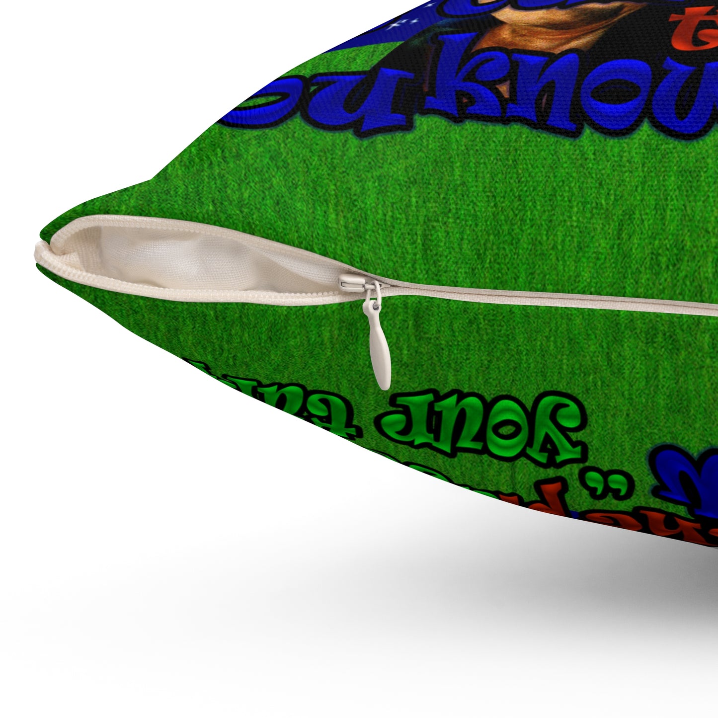 high noon - Spun Polyester Square Pillow - ('snoops' background)