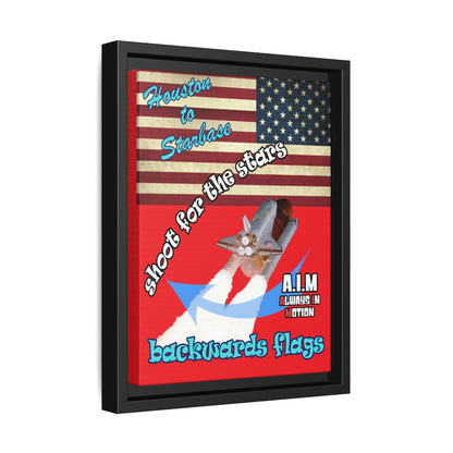 shoot for the stars - framed canvas art (red)