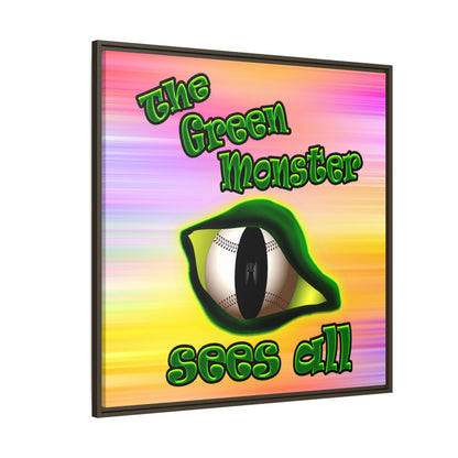 green monster - framed canvas art (color blur)