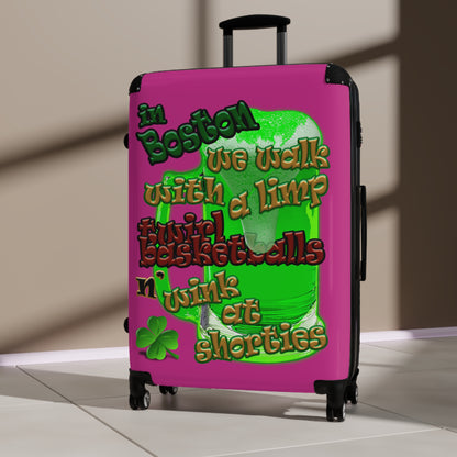 celtics logo - Suitcase (pink)