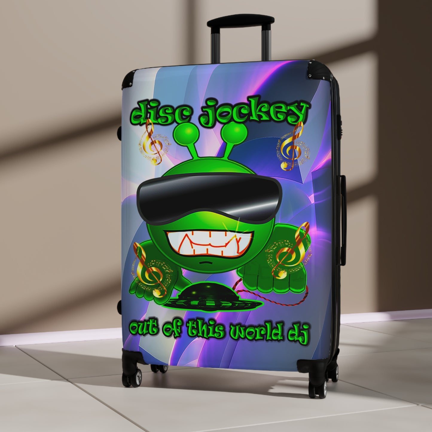disc jockey - Suitcase (grey-pink wave)