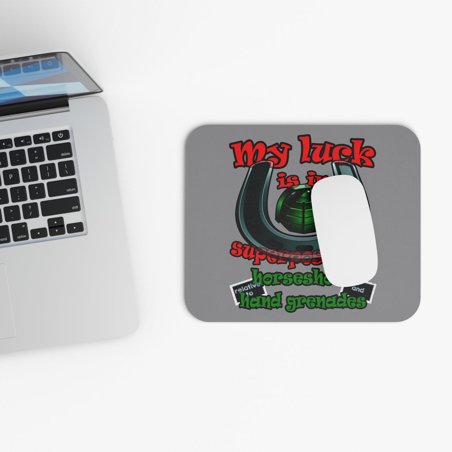 my luck - Mouse Pad (Rectangle) (grey)