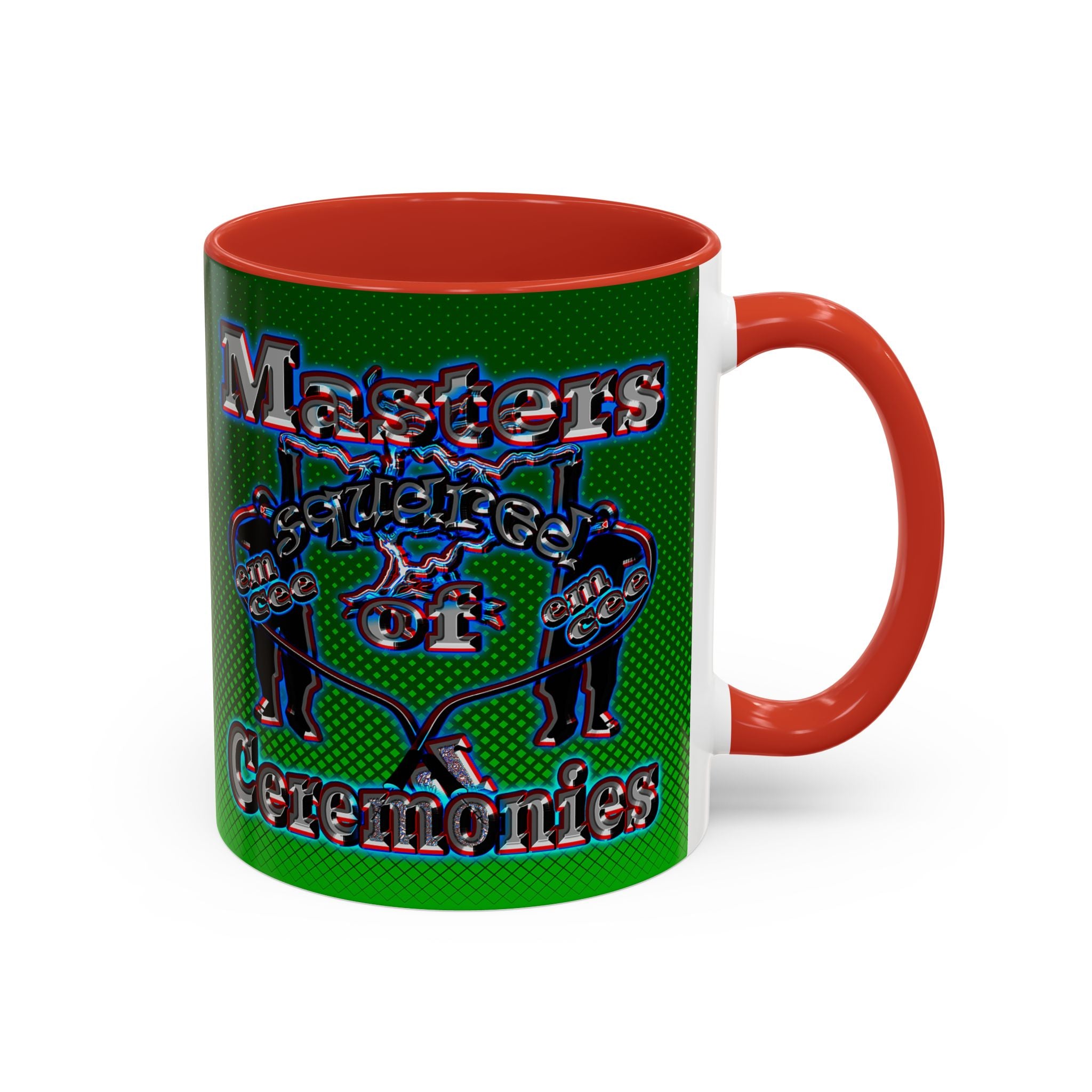 em cee squared - Accent Mug (logo green)