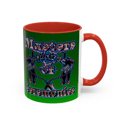 em cee squared - Accent Mug (logo green)