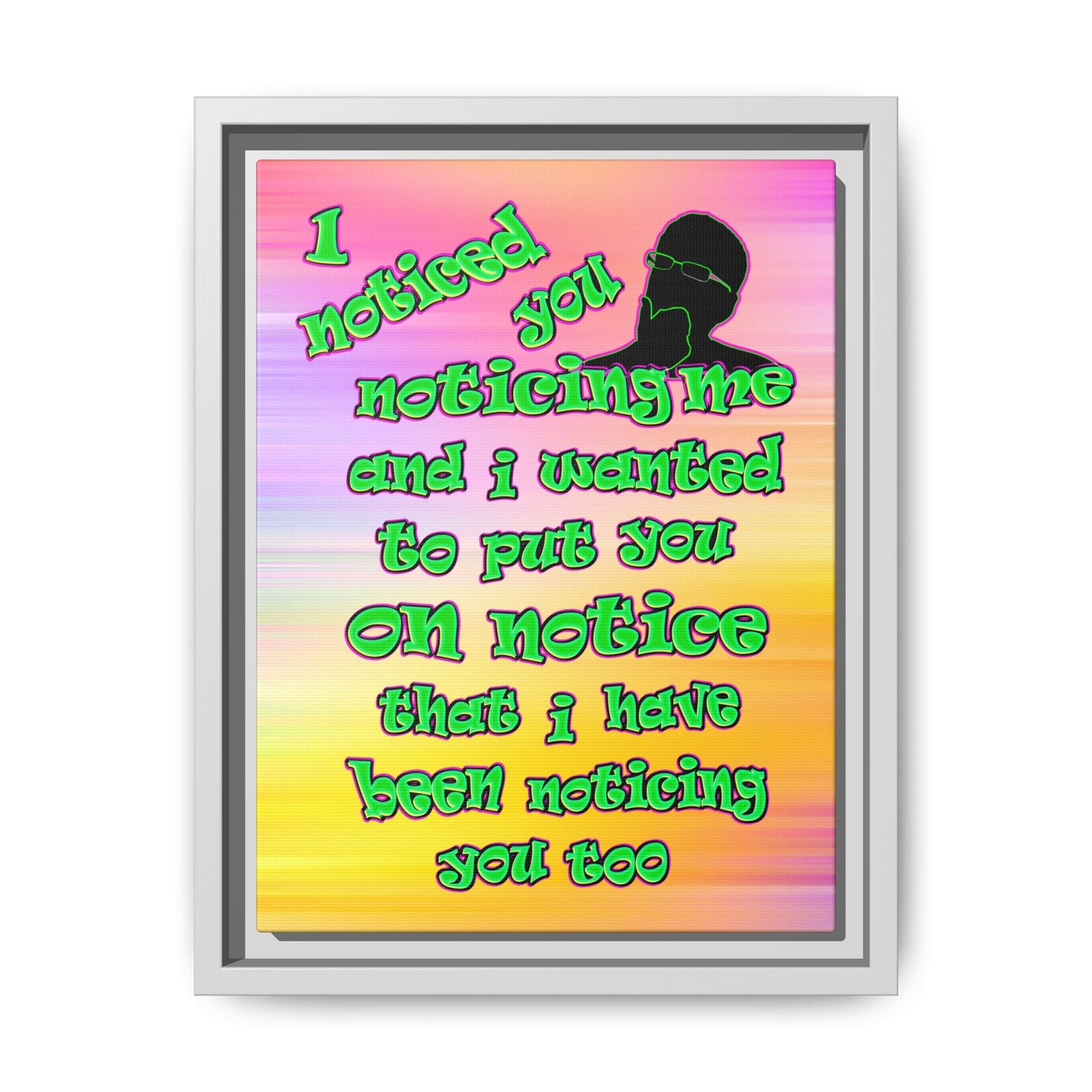 noticed you noticing - framed canvas art (color blur)