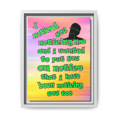 noticed you noticing - framed canvas art (color blur)