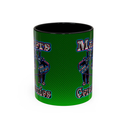 em cee squared - Accent Mug (logo green)