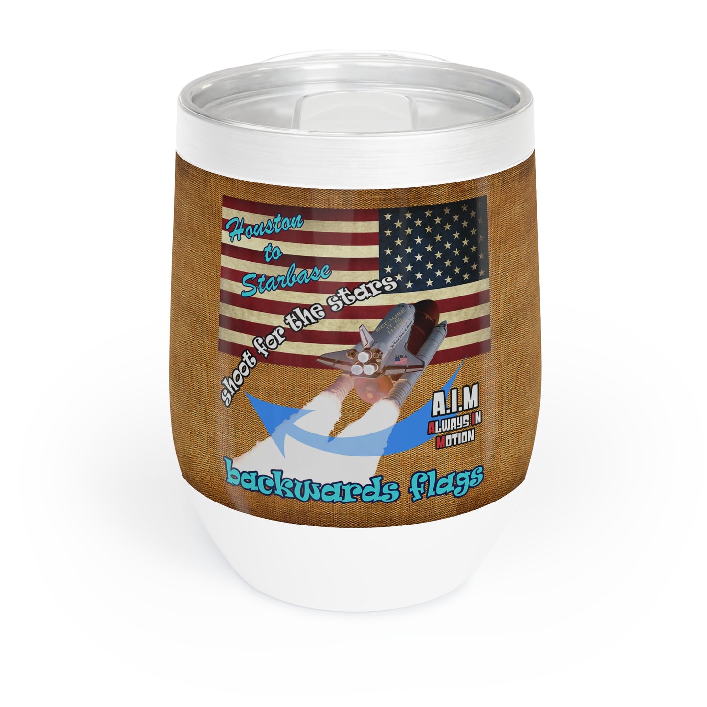 shoot for the stars - Chill Wine Tumbler (brown papyrus)