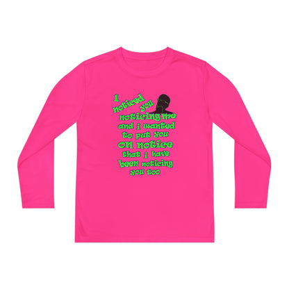 noticed you noticing - Youth Long Sleeve Competitor Tee