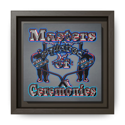 em cee squared - framed canvas art (grey-light grey)